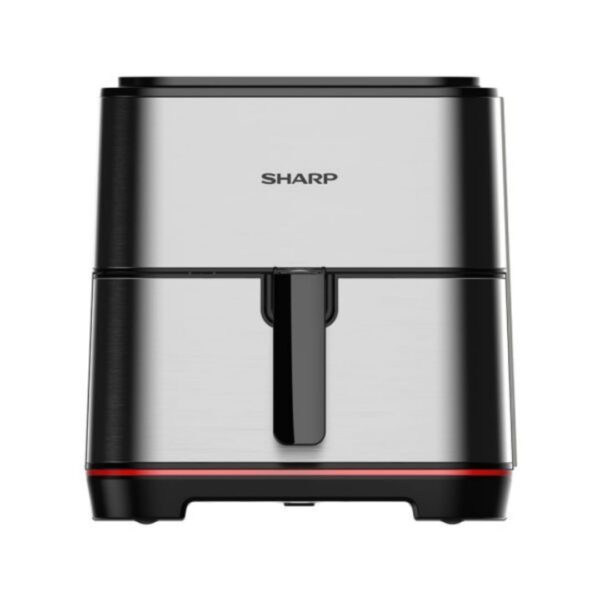 ⁦قلاية هوائية بدون زيت شارب 1650 وات 7 لتر شاشة لمس إلكترونية زجاجية استانلس KF-AF70RT-ES2⁩ - الصورة ⁦3⁩