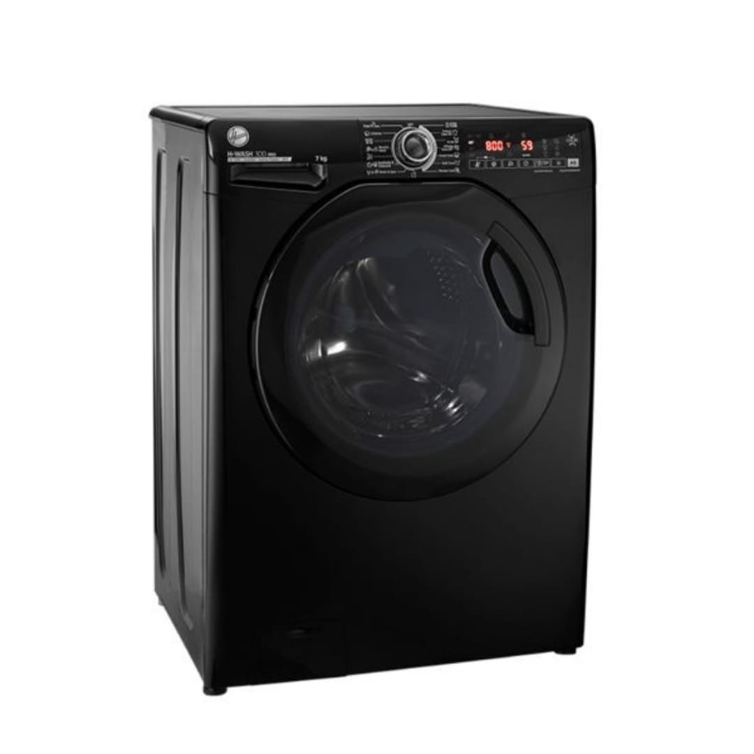غسالة ملابس هوفر فول أوتوماتيك 7 كجم موتور انفرتر أسود H3WS17TMF3B-ELA - الصورة 2